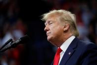 President Donald Trump holds a campaign rally in Lexington, Kentucky