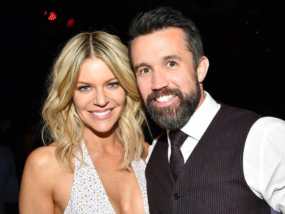 Kaitlin Olson and Rob McElhenney attend the after the premiere of party for the premiere of Apple TV+'s "Mythic Quest: Raven's Banquet" at Sunset Room Hollywood on January 29, 2020 in Los Angeles, California