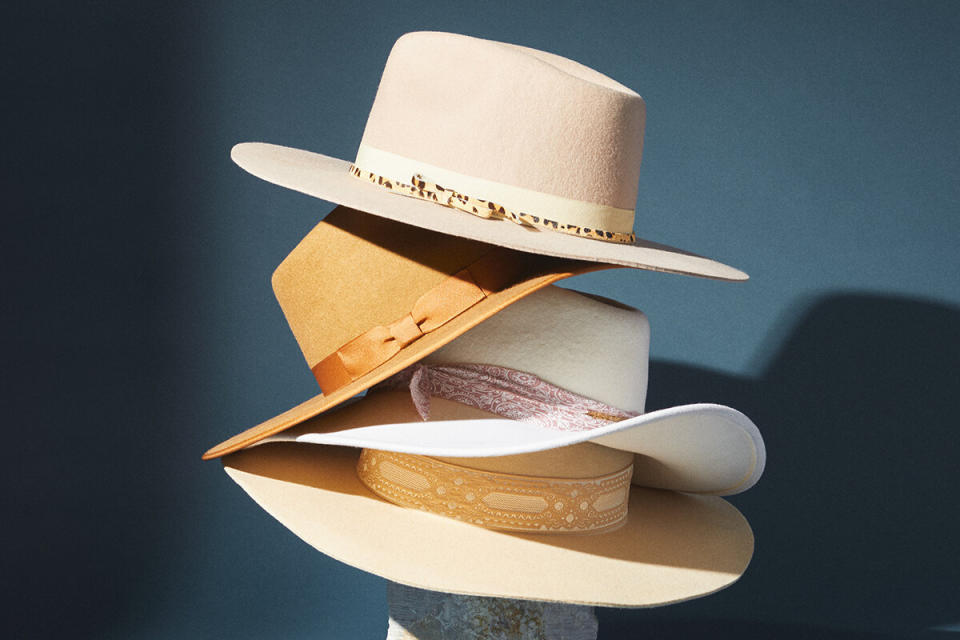 (Pictured: Various hats at <strong><a href="https://fave.co/2ZLfTCh" target="_blank" rel="noopener noreferrer">Anthropologie</a></strong>) (Photo: Anthropologie)