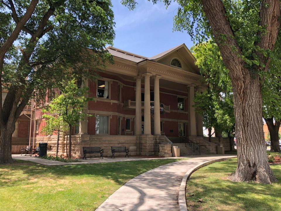 The beautiful home, once owned by Lee & Mary E. Bivins, stands stately on 10th Avenue and Polk Street. It served as a public library from 1955 - 1976 and now houses Amarillo Chamber of Commerce and Center City offices. The history of the building is of interest to all those who were able to enjoy it and as a testament to the pioneering spirit of Amarillo founders.