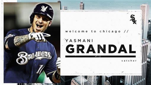 葛蘭道（Yasmani Grandal）和白襪簽下4年7300萬美金合約。（圖／翻攝自白襪推特）