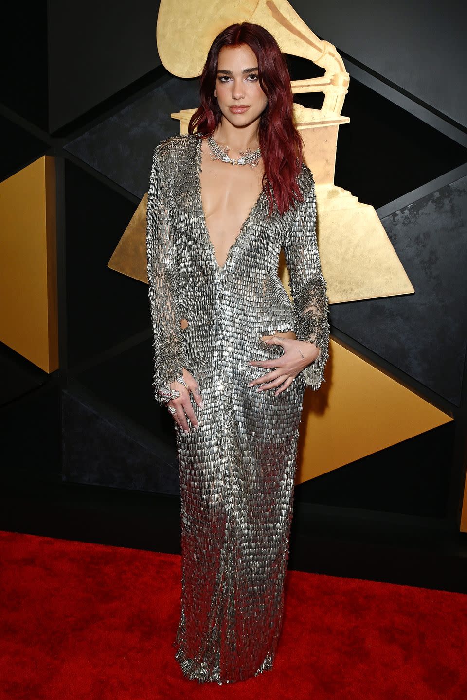 los angeles, california february 04 dua lipa attends the 66th grammy awards at cryptocom arena on february 04, 2024 in los angeles, california photo by lester cohengetty images for the recording academy