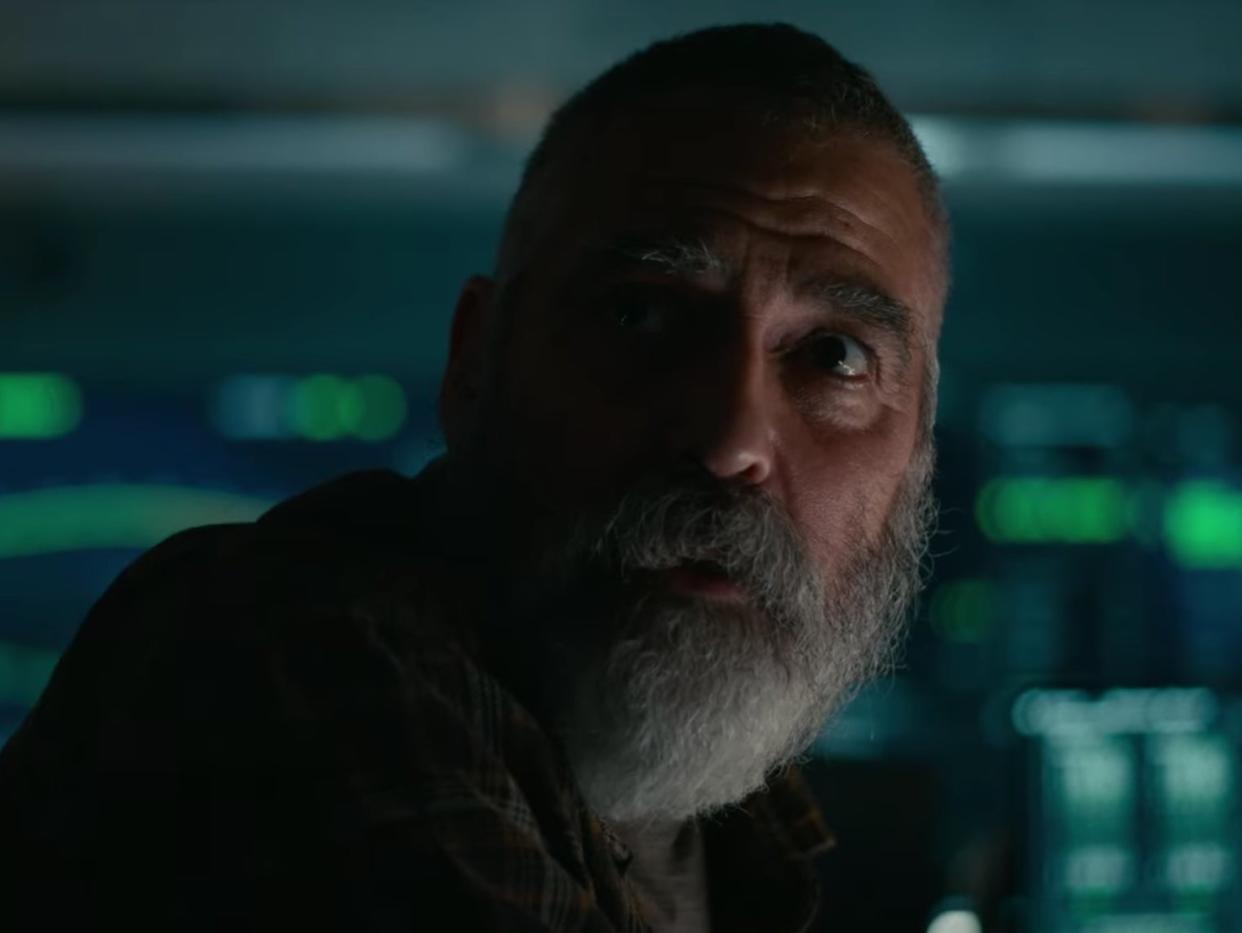 Clooney in ‘The Midnight Sky’, which he also directed (Netflix)