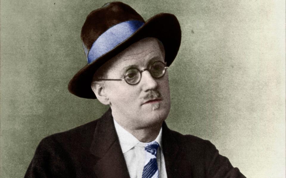 Joyce's masterpiece Ulysses tells the story of an ordinary man's day in Dublin and was originally banned in Britain - Hulton Archive