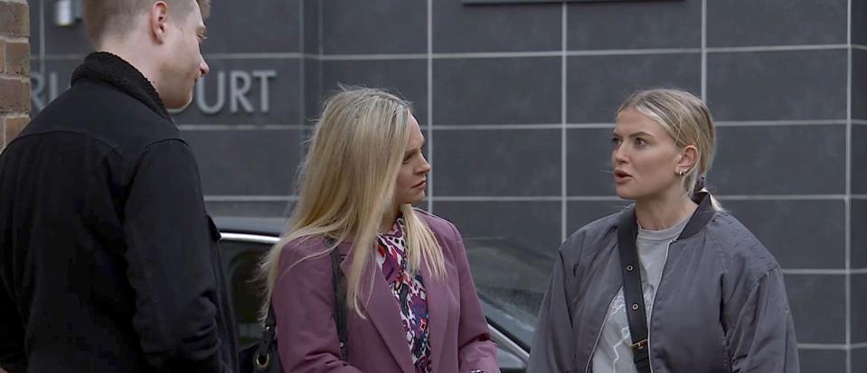 daniel, sarah and bethany in coronation street