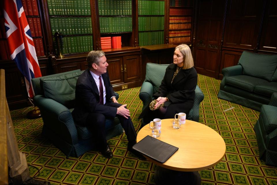 Esther Ghey met with Sir Keir Starmer in the commons on Wednesday (Getty Images)