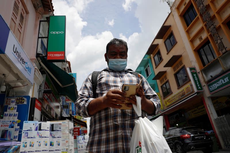 Migrant workers revisit the community after more than a year of movement curbs due to the coronavirus disease (COVID-19) outbreak, in Singapore