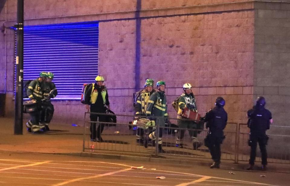 Emergency services at Manchester Arena (Peter Byrne/PA Wire)