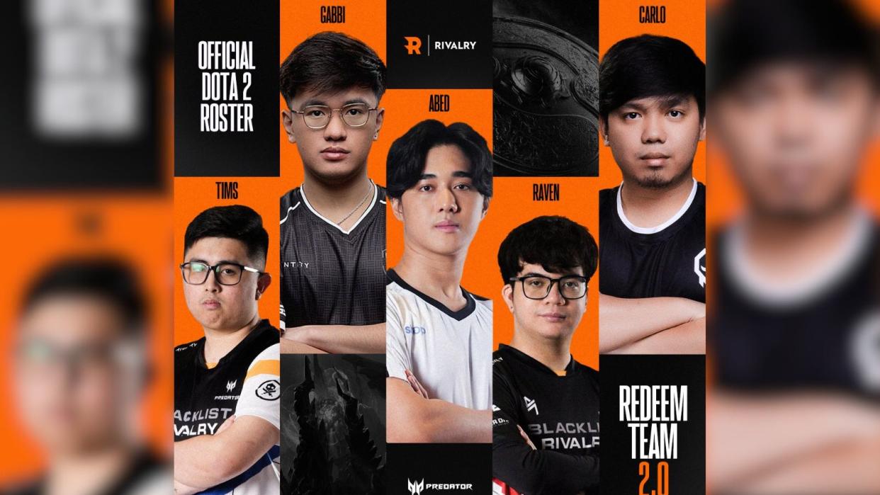 Blacklist International has revealed its new all-Filipino Dota 2 roster for the upcoming season will feature blockbuster new signings in Abed, Gabbi, and Carlo to reinforce returning players Raven and Tims. (Photo: Blacklist International)