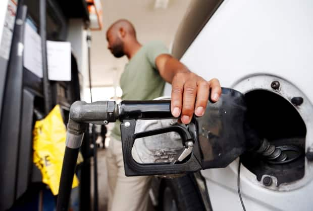 The price of gasoline has risen by more than a third in the past 12 months, according to Statistics Canada data. (Brandon Wade/Reuters - image credit)