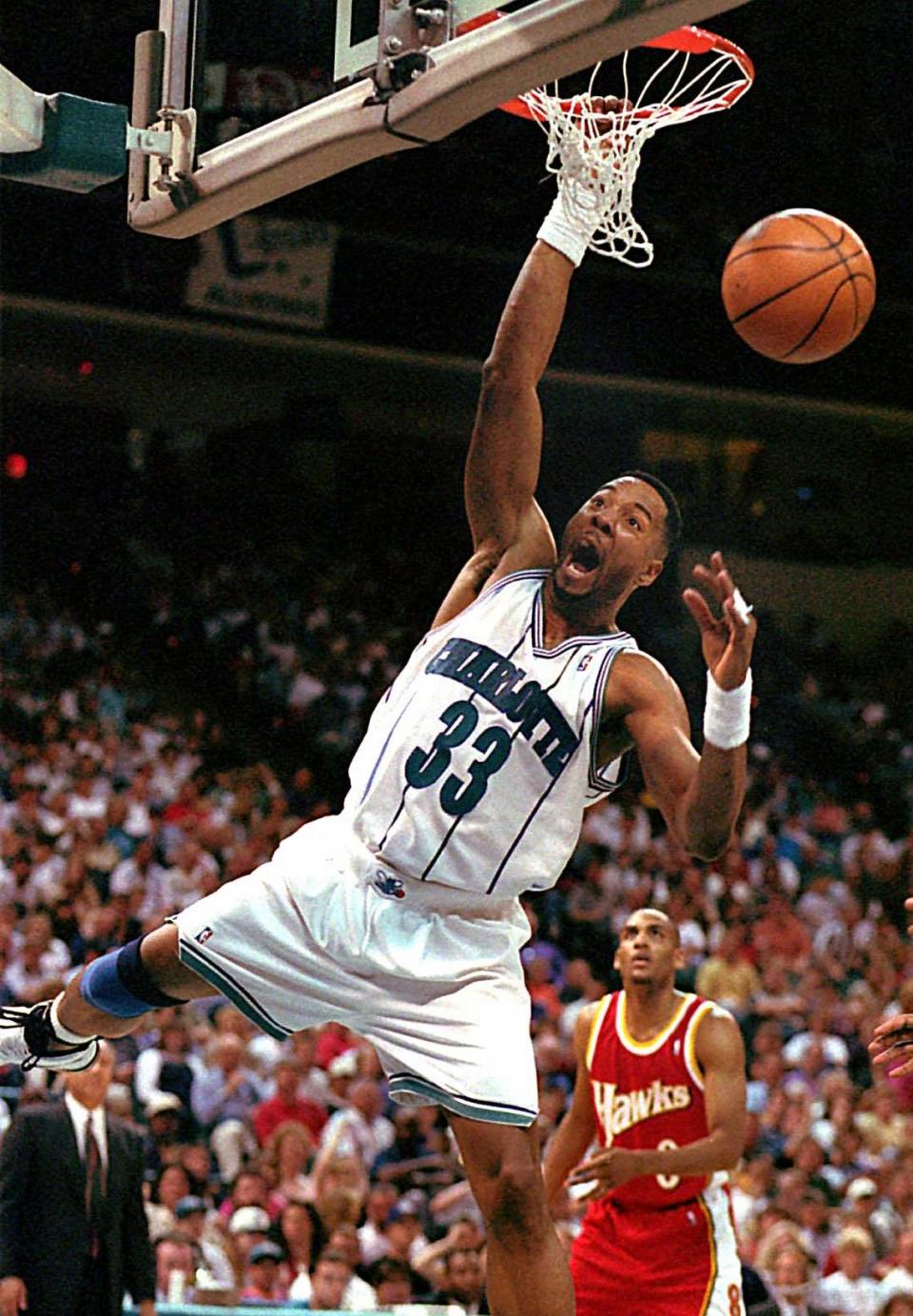 Alonzo Mourning was one of the Charlotte Hornets’ original stars after the team began play in 1988.