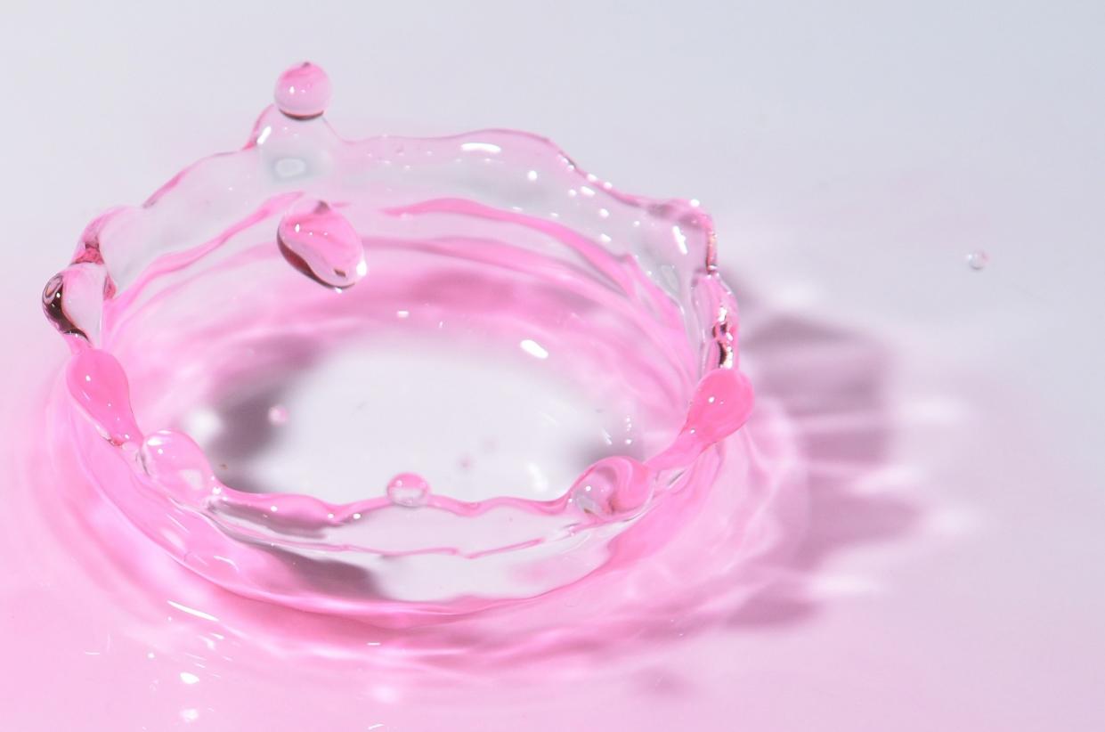 Pink water splash