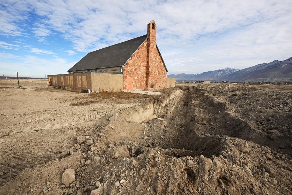 The old chapel at the former Utah State Prison site in Draper is all that is left on Saturday, Nov. 11, 2023. | Scott G Winterton, Deseret News