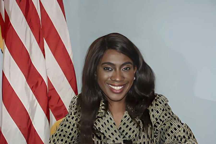 This undated photo provided by the Sayreville, N.J., Borough Council shows Sayreville Councilwoman Eunice Dwumfour. (Sayreville Borough Council via AP, File)