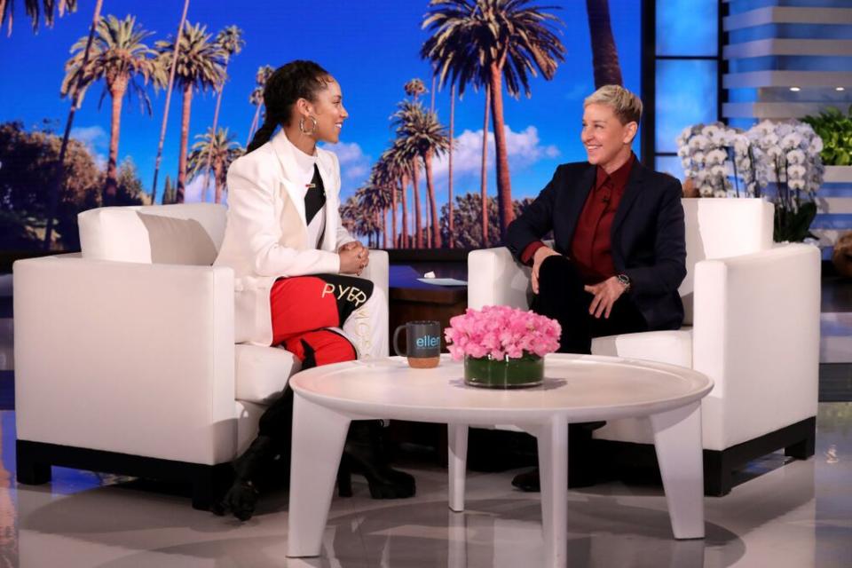 Alicia Keys (L) and Ellen DeGeneres | Michael Rozman/Warner Bros.