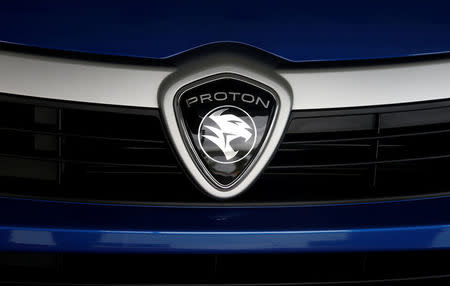 FILE PHOTO - A Proton logo on a car at a Proton showroom in Puchong, Malaysia October 3, 2016. REUTERS/Edgar Su/File Photo