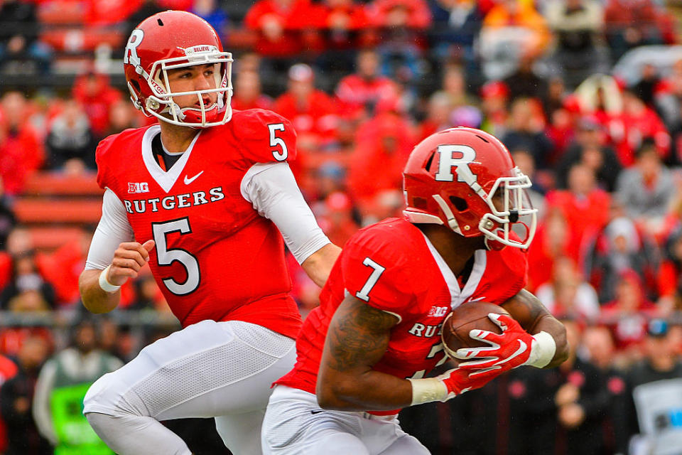 during a game at High Point Solutions Stadium on November 28, 2015 in Piscataway, New Jersey.