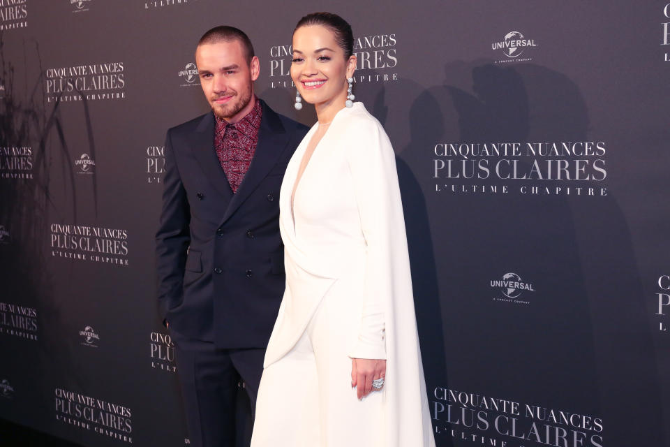 <p>Liam Payne and Rita Ora photographed for the Fifty Shade Freed Premiere on Feb 6, 2018 in Paris, France. (Photo by Olivier VIGERIE / Contour by Getty Images) </p>