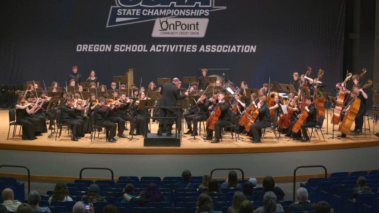The West Salem High School Symphony performs at the 2023 OSAA Championships.