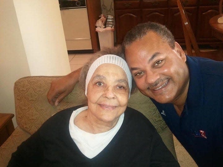 Howard Ballou and his mother when she was in assisted living in Ridgeland.