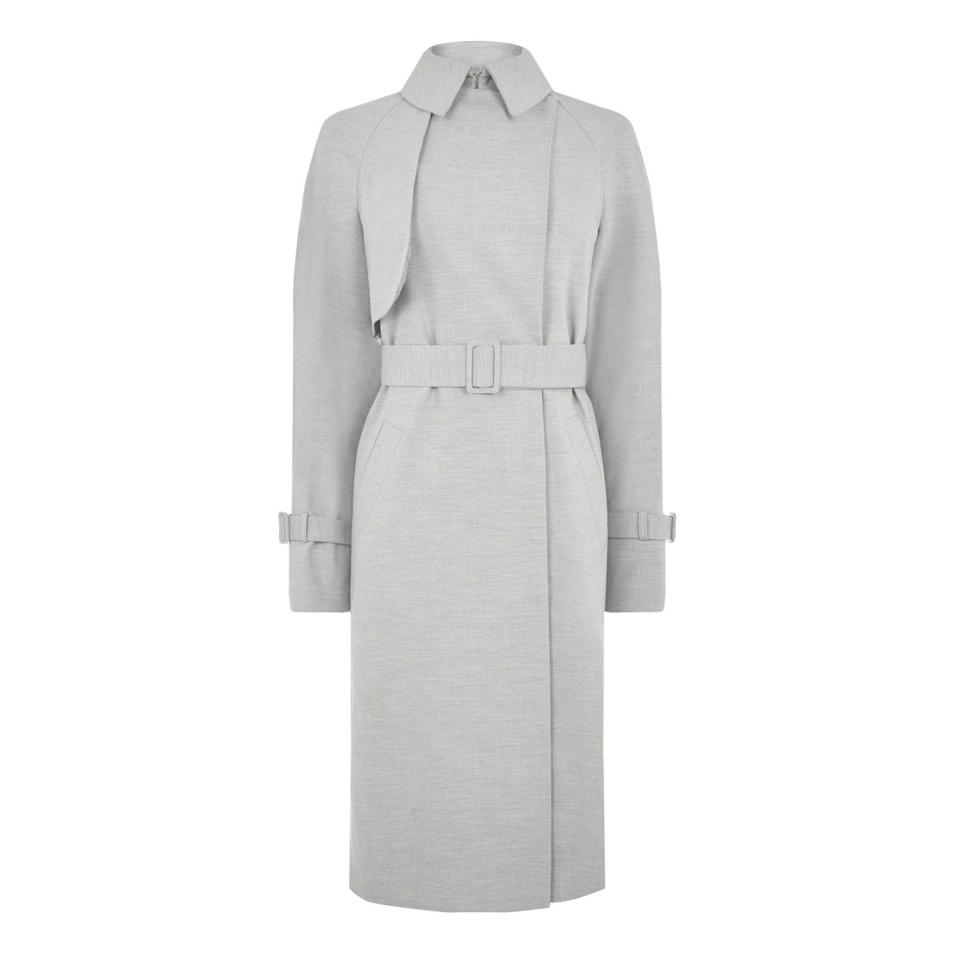 Soft grey collared coat