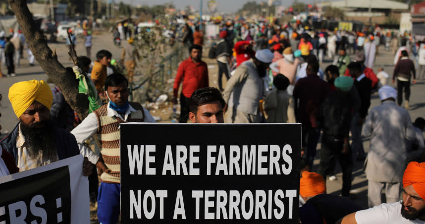 印度總理莫迪今年9月推動農業改革法案，引發農業重鎮民眾抗議。（圖／達志／美聯社）