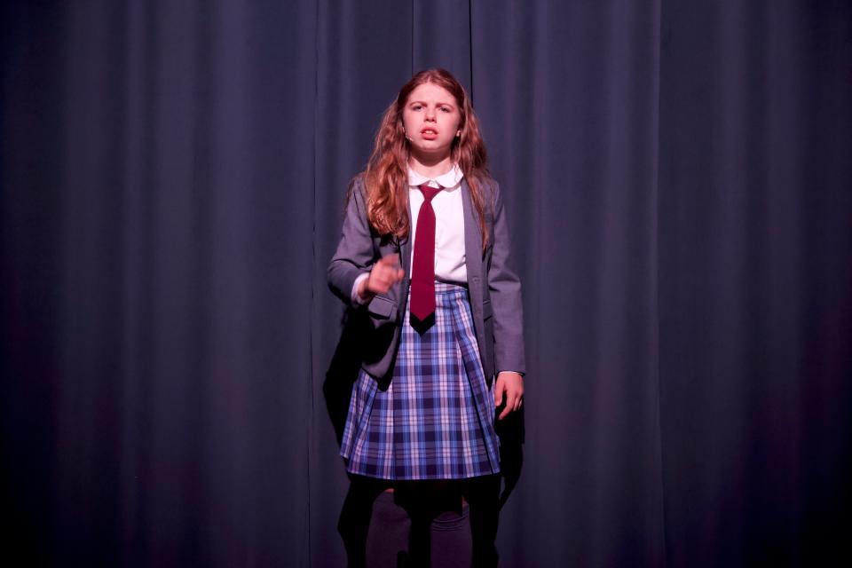 Ella Mangano plays Matilda in The Premier Theater Company production of "Matilda: The Musical."