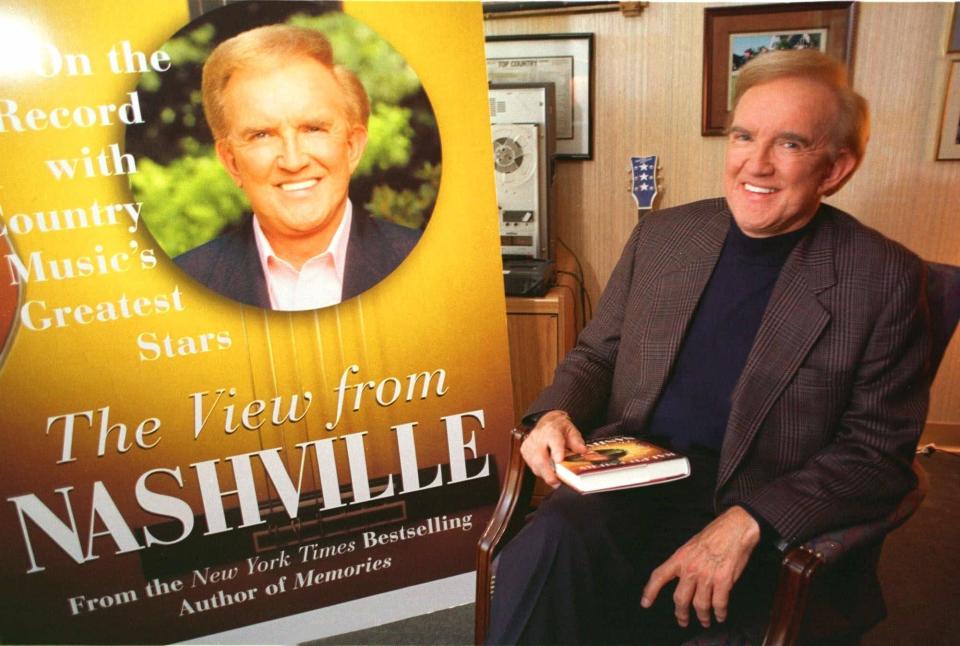Ralph Emery is pictured during a Nov. 18, 1998, interview in Nashville, Tenn., celebrating his book "The View from Nashville,"  a gentle look at country music's biggest stars. (AP Photo/Christopher Berkey)