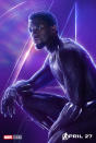 <p>Fresh off his blockbuster solo debut, Chadwick Boseman’s T’Challa joins up with the Avengers to save the universe. (Photo: Marvel Studios) </p>