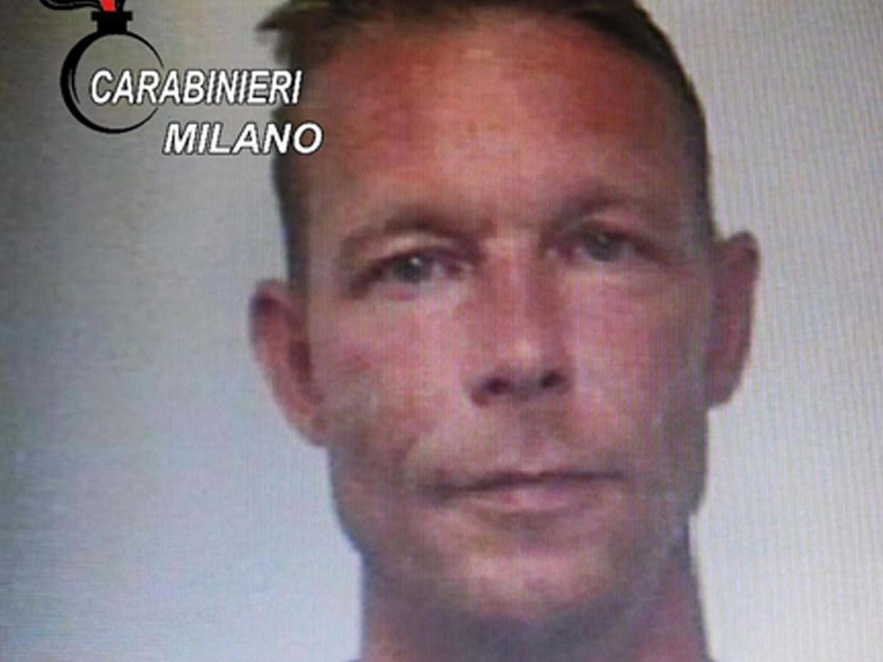 Handout picture taken in 2018 shows German Christian Brueckner when he was arrested for drug trafficking in Italy: Italian Carabinieri