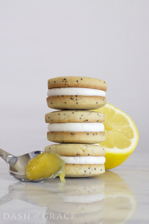 Lemon Poppy Seed Sandwich Cookies