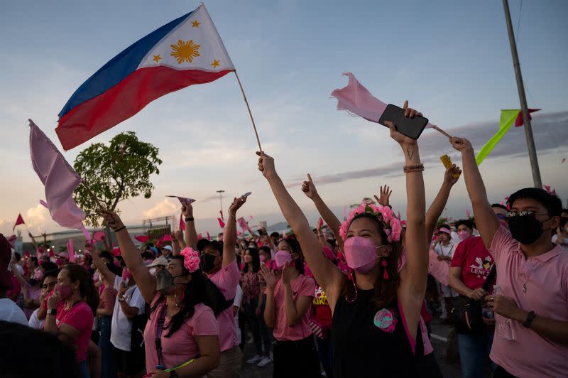 FILE PHOTO: Philippine Vice President Leni Robredo holds campaign rally in Pampanga