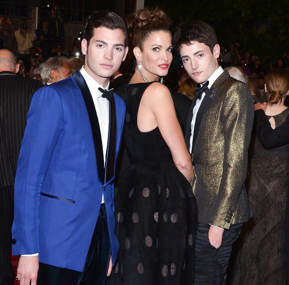 Stephanie Seymour, Peter Brant Jr. and Harry Brant