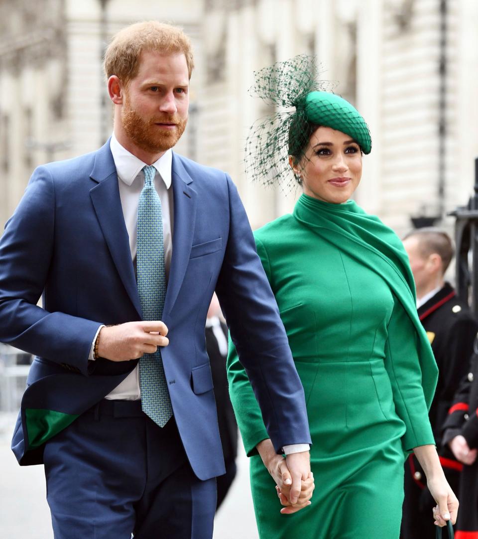 The Duke and Duchess of Sussex attend the Commonwealth Day Service on March 9 at Westminster Abbey. (zz/KGC-03/STAR MAX/IPx)