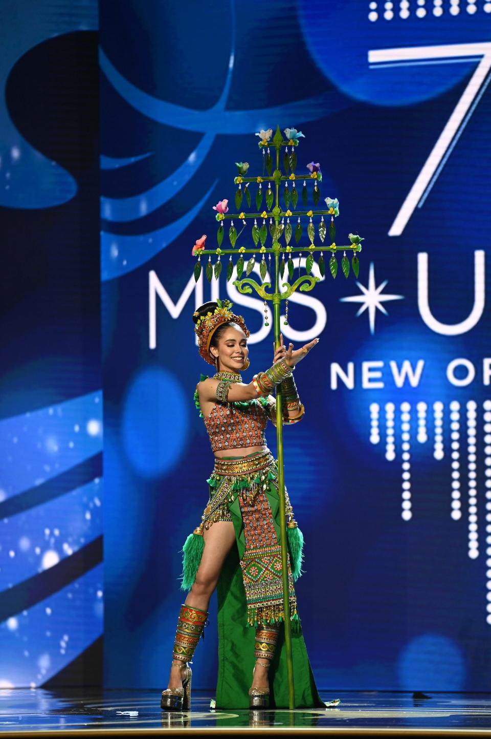 Miss Cambodia in the 2023 Miss Universe Costume Contest.