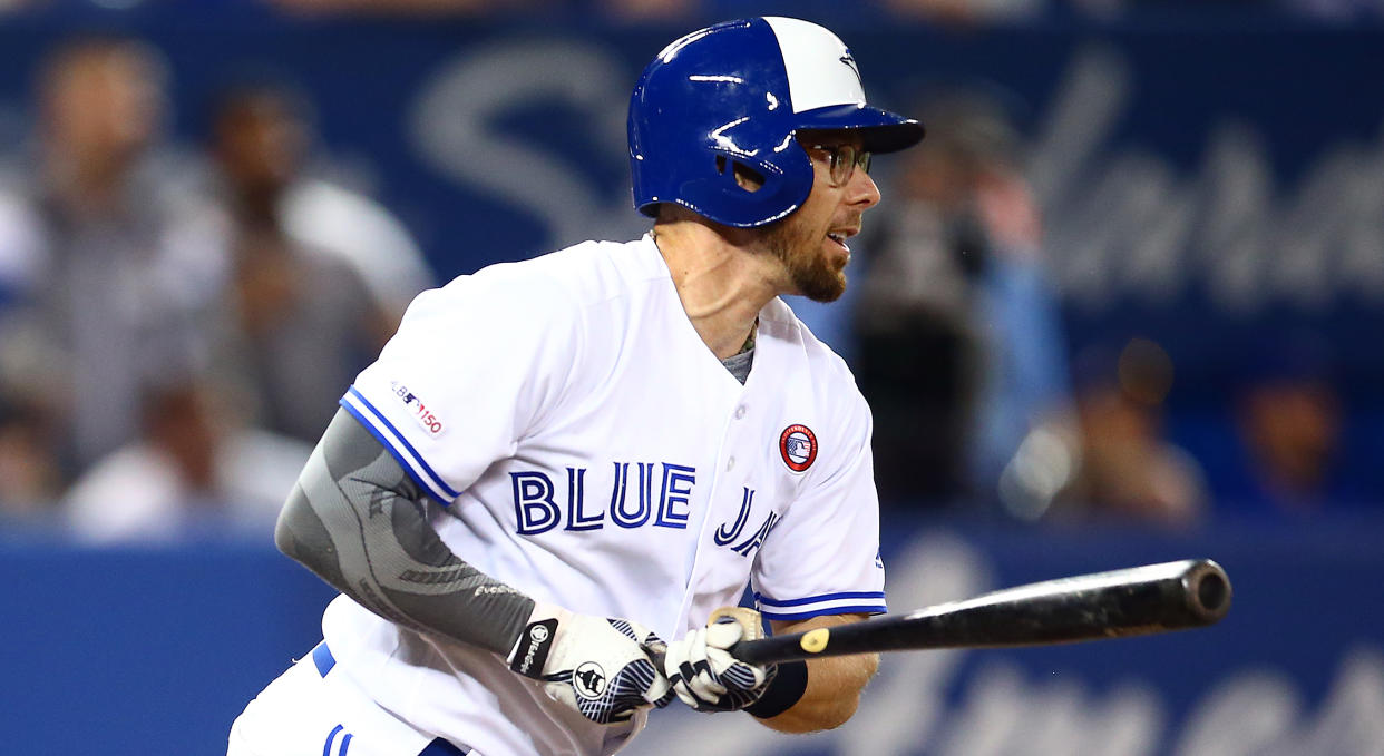 A pair of National League teams are interested in Eric Sogard.  (Photo by Vaughn Ridley/Getty Images)