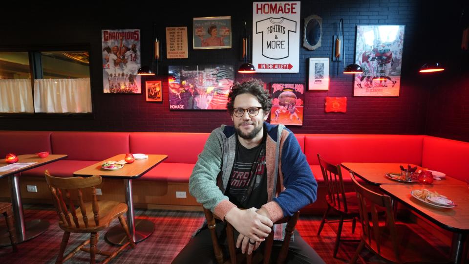 Ryan Vesler, founder of Homage, inside the Homage Bar inside the Columbus branch of Graduate Hotels in the Short North on Tuesday.