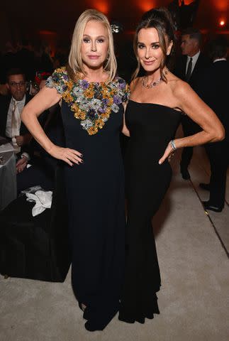 Michael Kovac/Getty Images for Elton John AIDS Foundation Kathy Hilton and Kyle Richards at Elton John's Academy Awards Viewing Party