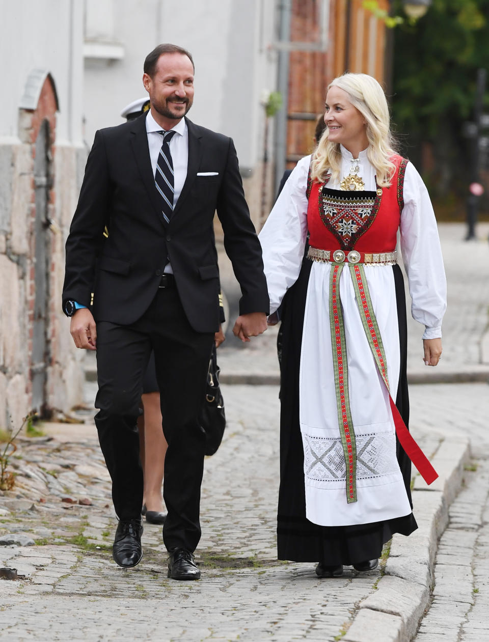 Kronprinz Haakon und Kronprinzessin Mette-Marit von Norwegen in Verk 