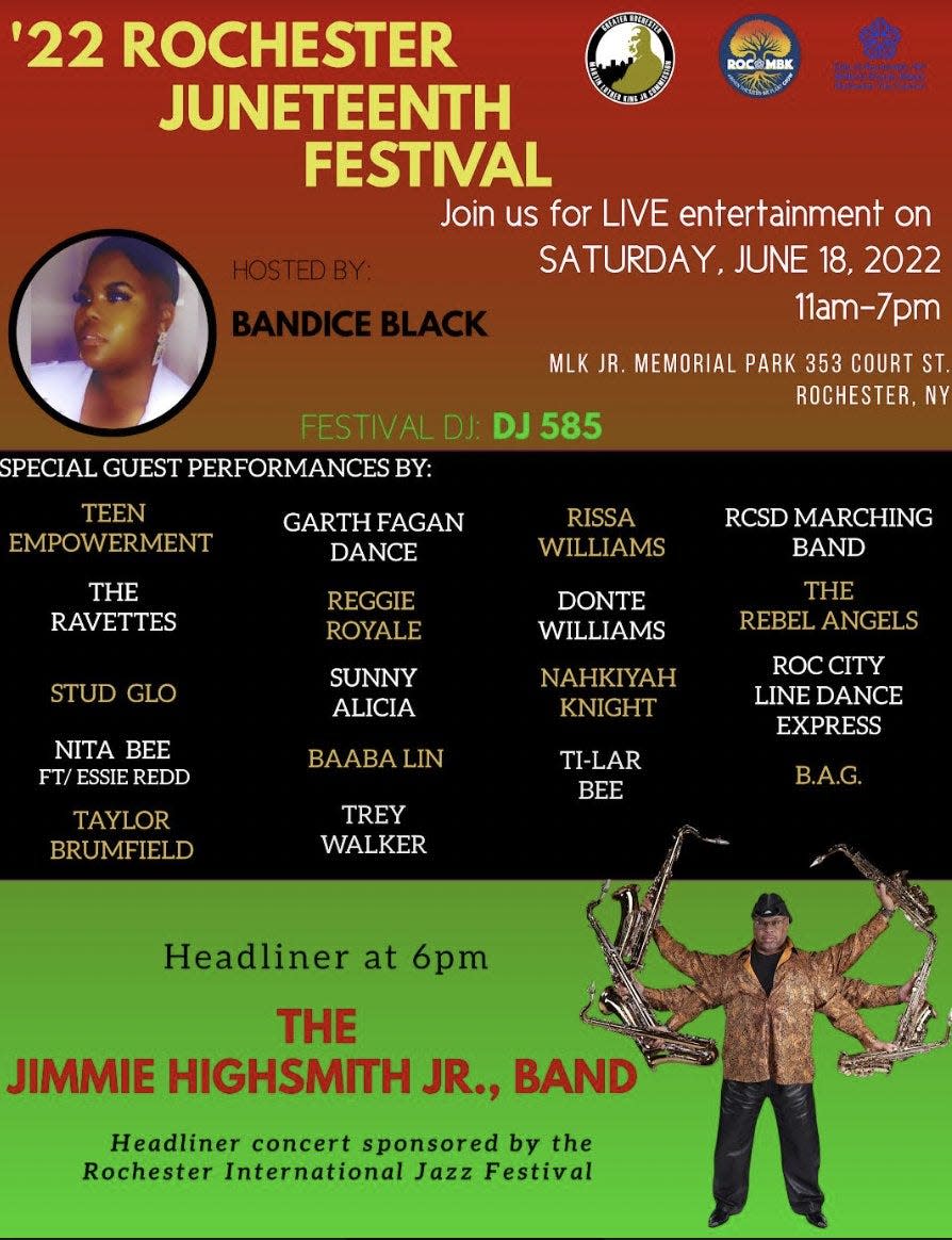 The 2022 Rochester Juneteenth Festival happens from 11 a.m. to 7 p.m. Saturday, June 18.