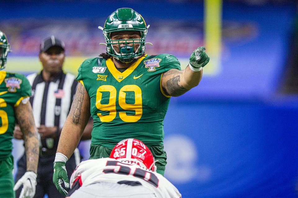 Baylor defensive lineman Bravvion Roy was too good not to be invited to the NFL combine. (Photo by John Korduner/Icon Sportswire via Getty Images)