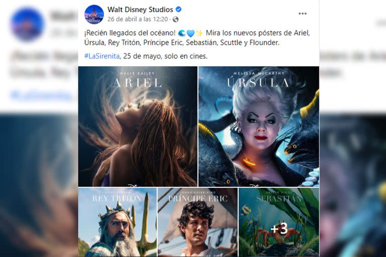 Disney reveló información de La Sirenita en la previa del estreno (Foto Facebook Walt Disney Studios)