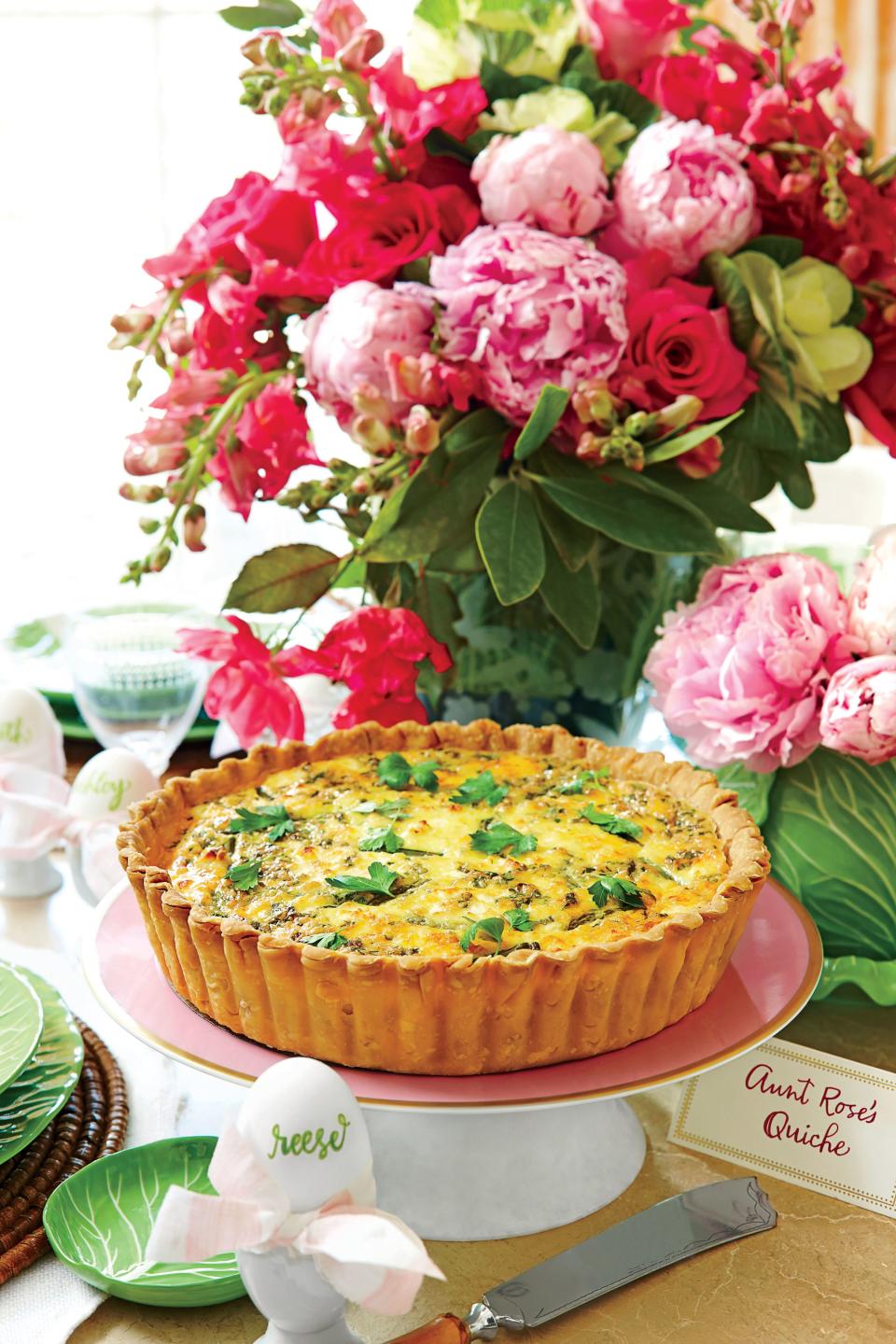 Asparagus, Spring Onion, and Feta Quiche