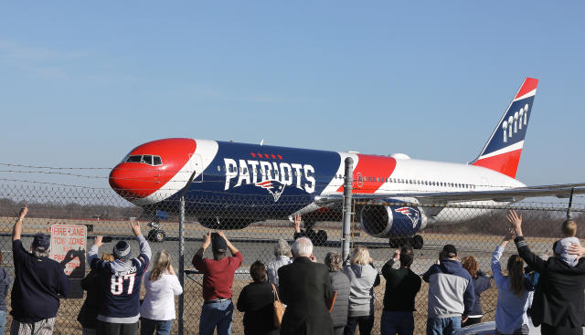 The Patriots are using their new plane for the first time today - The  Boston Globe