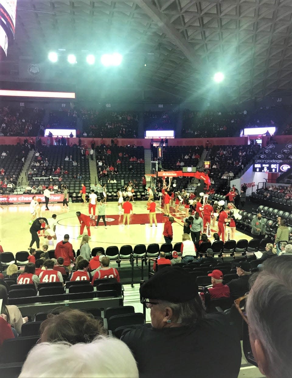 Material fell from the ceiling of Stegeman Coliseum prompting its closure for an undetermined time.