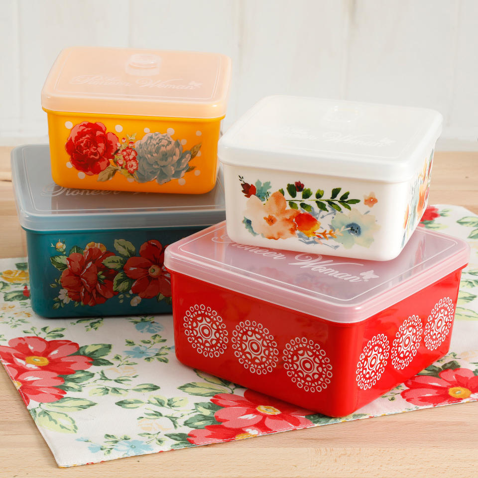 Flea Market 4-Piece Square Food Container Set