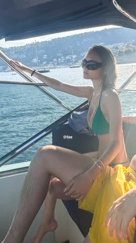 <p>Leni Klum/ Instagram</p> Leni Klum on a boat