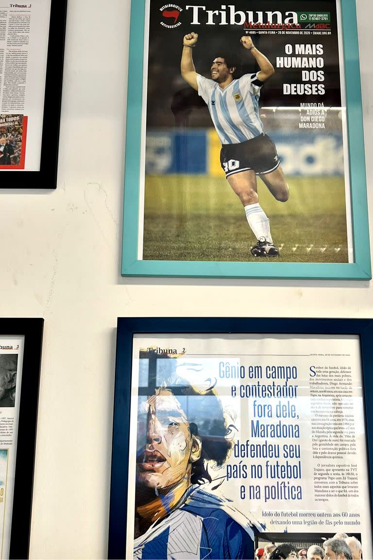 Las imágenes de Maradona en las oficinas del Sindicato de los Metalúrgicos