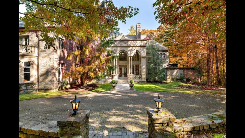 This classic European-style mansion in Biltmore Forest, listed at $6.95 million, will be auctioned online June 12, 2023, by Interluxe Auctions.   