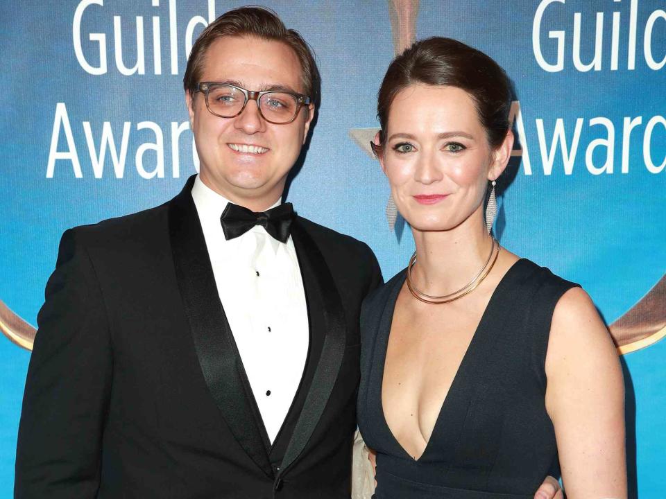 <p>Rich Fury/Getty</p> Chris Hayes and Kate Shaw in 2019.